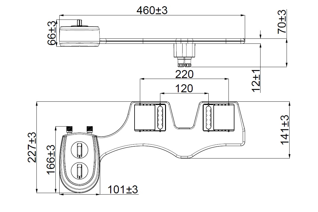 Dual Nozzles Women Care Manual Bidet Attach to Toilet Seat(HB783)