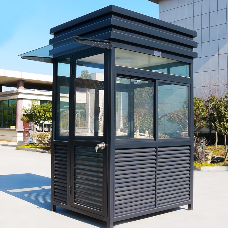 1.2m/1.5m/2m Outdoor Steel Frame Custom Modular Mobile Modern Portable Prefab Sentry Kiosk for Prefabricated Booth Security Guard House