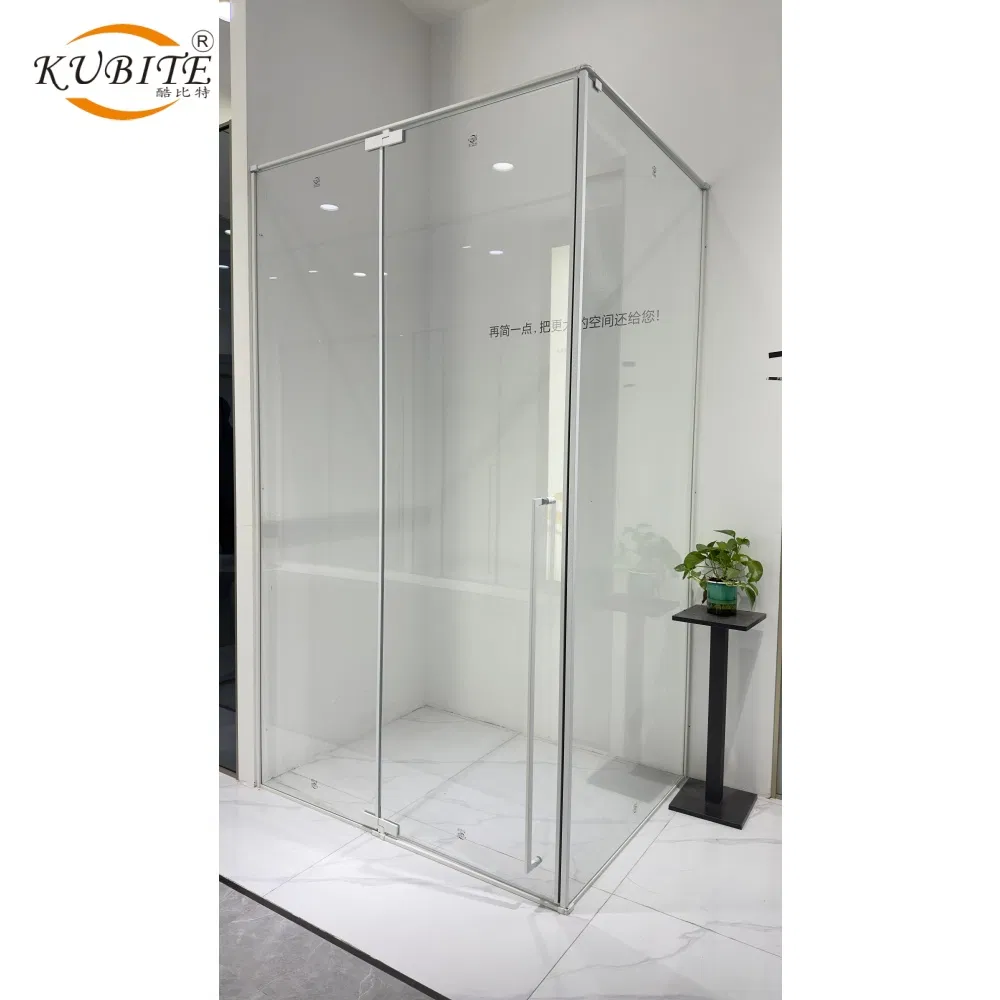Rectangular Shower Enclosure with Square Tempered Glass, Hinged Open-Style Design, Ideal for Hotel Bathrooms