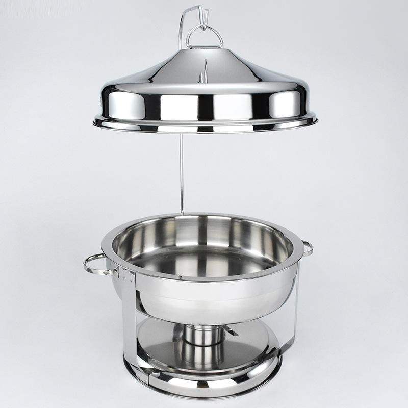 Premium 8L Silver Stainless Steel Chafing Dish with Lid