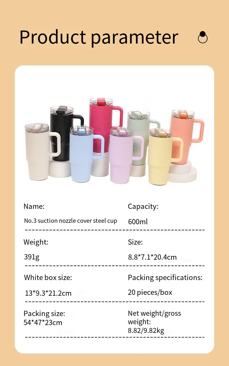 Термокружка 600 мл с двойными стенками, сталь 304