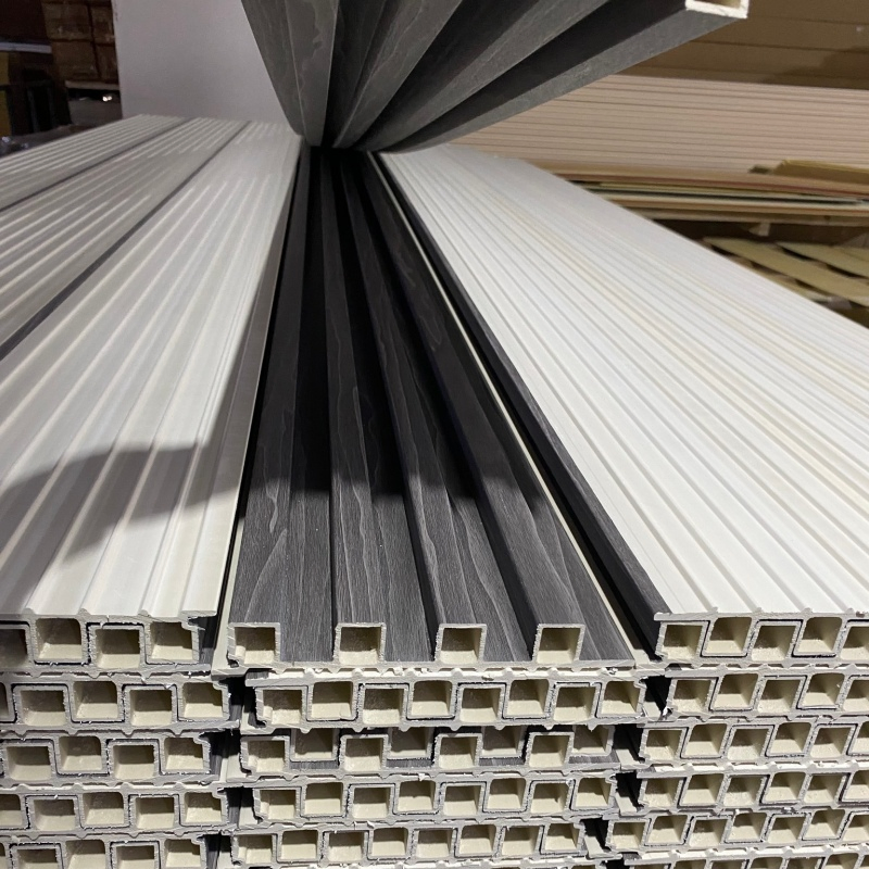 2026 Indoor Decorative PVC Wall Plastic WPC Fluted Fence Cladding Wall Panel