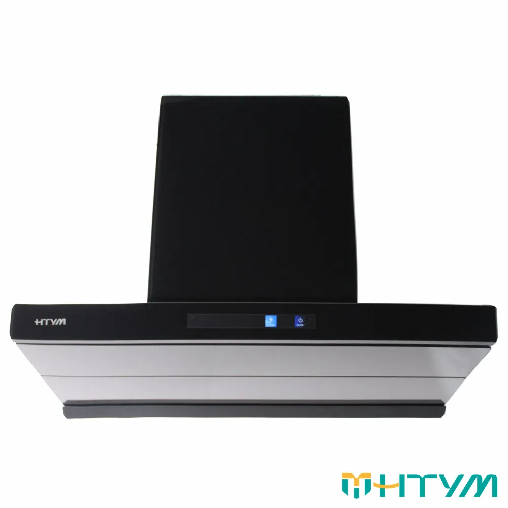 Black Crystal Glass Surface Starlight Touch Display and 8-Speed Precision Range Hood