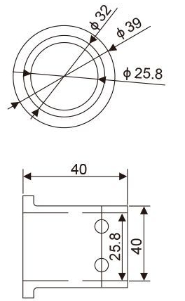 OEM Shower-Glass Hardware Pipe-Fitting 304-Stainless-Steel Support Bar Wall-Mount Connector