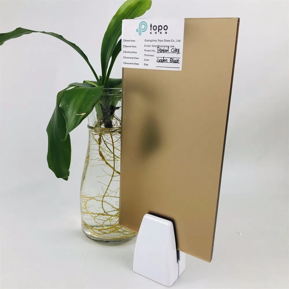 4mm 5mm 6mm 8mm 10mm 12mm Golden Brown Frosted Glass for Bathroom (FG-TP)