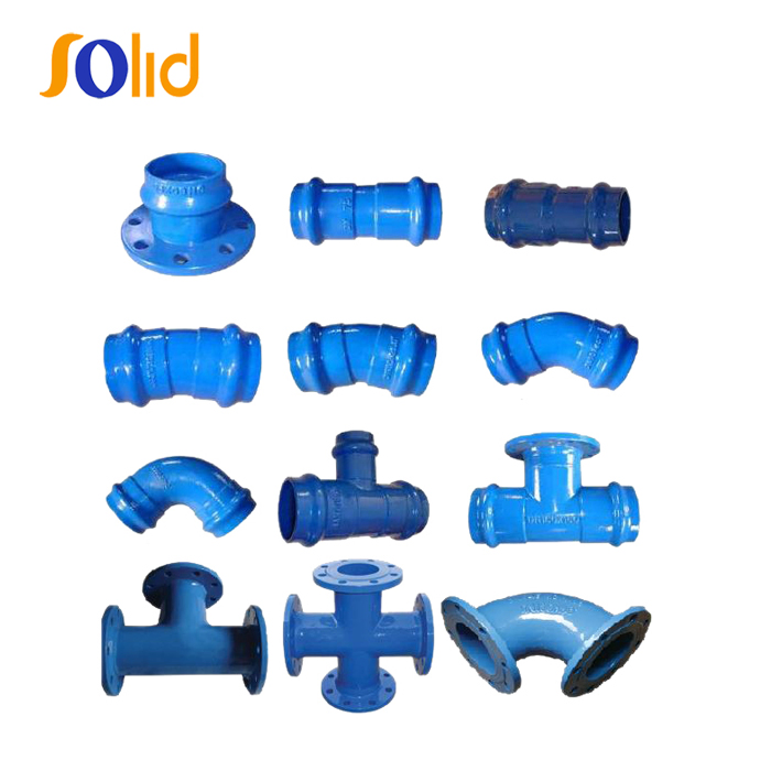 En545 Standard Epoxy Coating Ductile Iron All Flange Cross Pipe Flanged Fittings