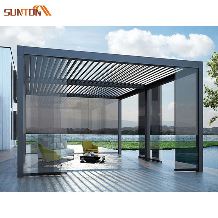 OEM Factory 3X3 3X4 4X4 4X6 6X4m Outdoor Aluminum Gazebo Pergola Motorized Garden Aluminium Louver Pergola