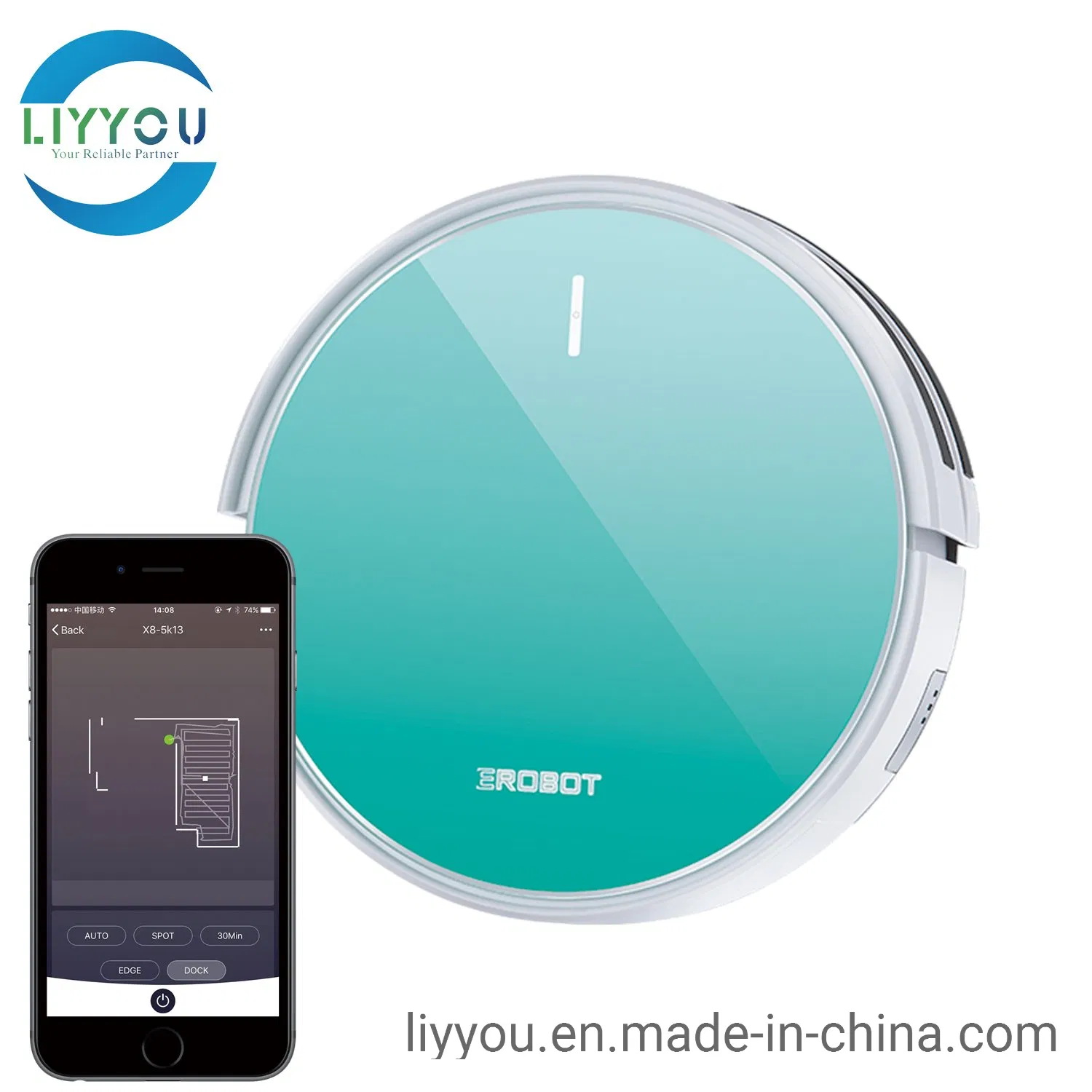 Strong Suction, Super Quiet, Self-Charging Robotic Vacuum Cleaner, Cleans Hard Floors to Medium-Pile Carpets