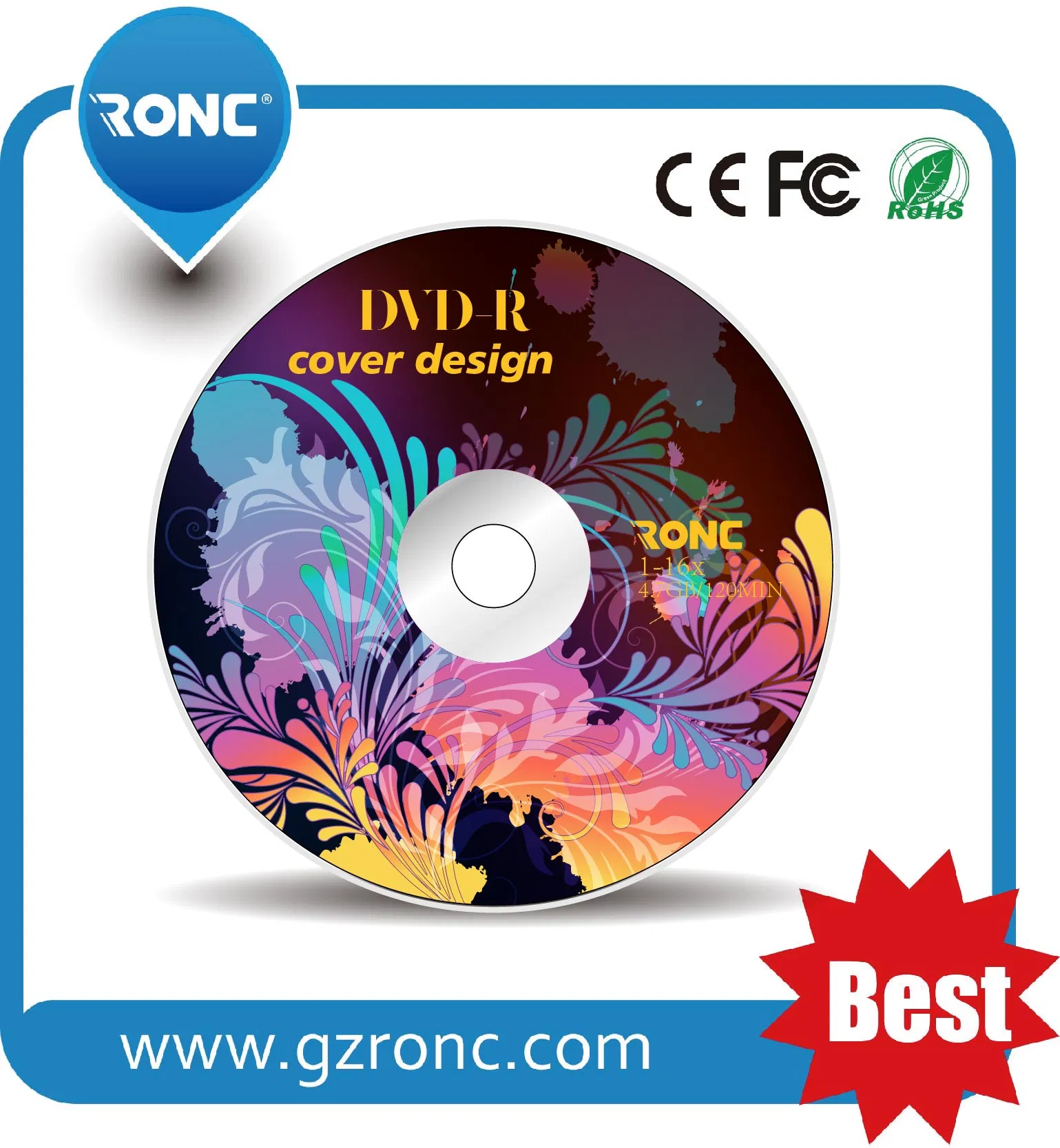Free Samples 4.7GB 16X 120min DVD-R