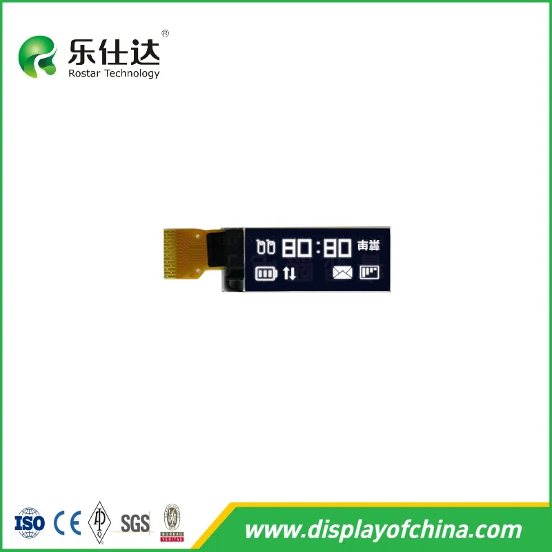 Mini Screen 0.91'' 32X128 White OLED Display Wide Temperature for Consumer Electronics