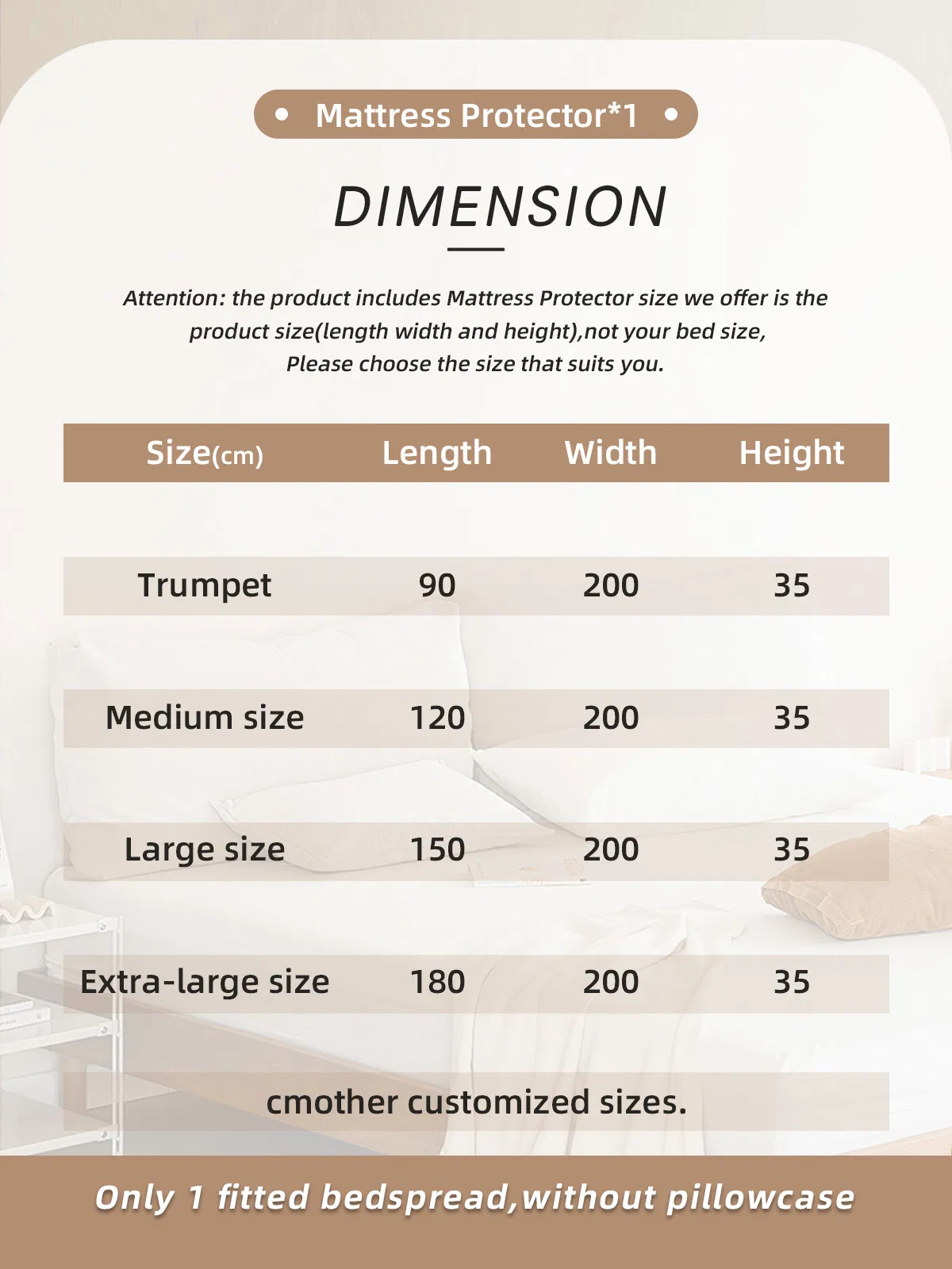 90GSM Knitted Fabric Waterproof Mattress Cover