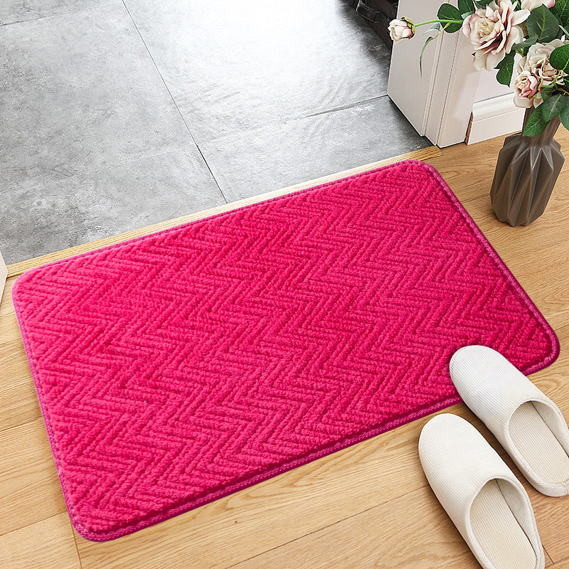 Jacquard Curved Corduroy Household Bathroom Absorbent Floor Mat
