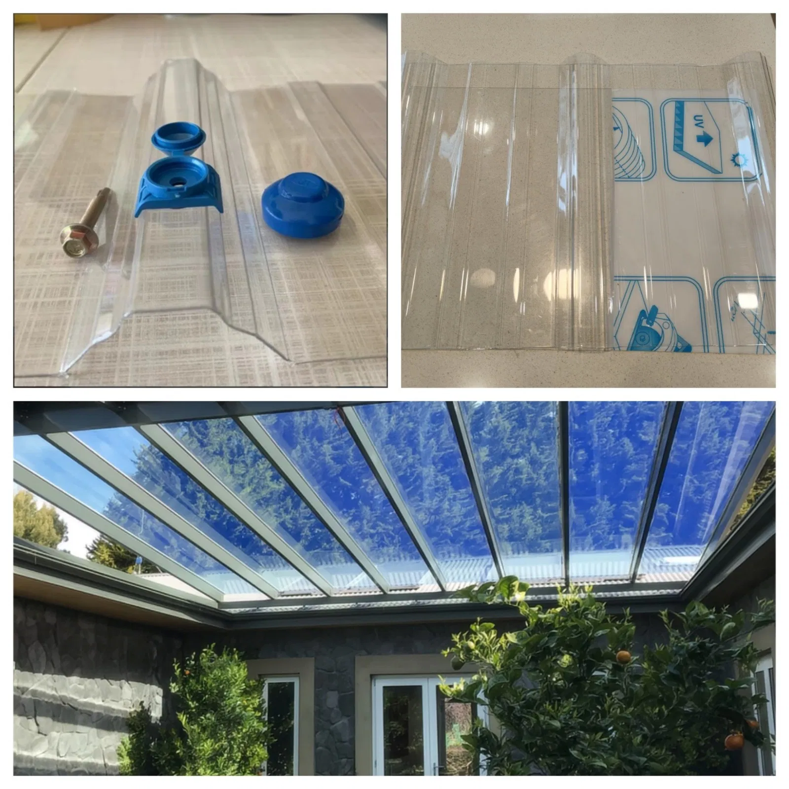 Polycarbonate Particle Board PC Corrugated Transparent Roofing Sheet