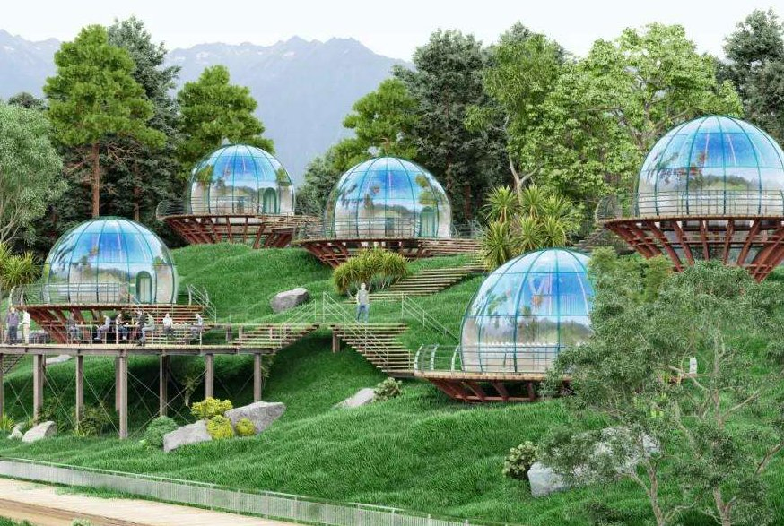 Custom Camping Homestay Star Room Outdoor Scenic Hotel Courtyard Spherical Tent