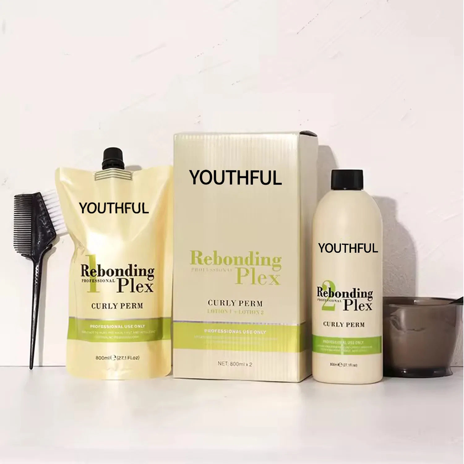Professional Natural Permanent Hair Perm Lotion 3D Curling Perm Treatment