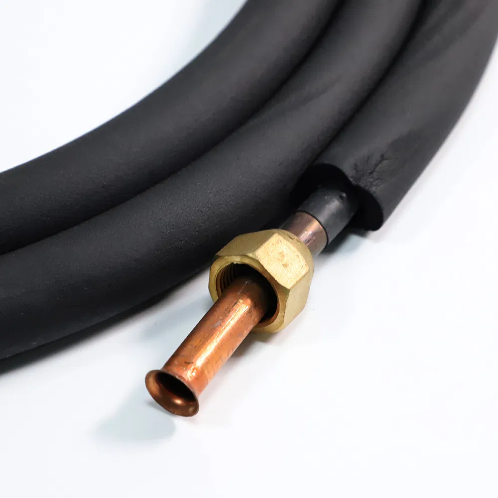 15m 50m 1/4-3/8 Rubber Insulation Copper Pipe for AC Connection 25m 30m