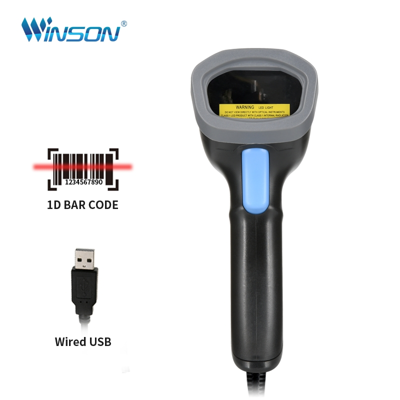 Handheld Scanner High Quality 1d 2D Wireless Wired Barcode Scanner USB Interface CCD Light Auto Scan Mode