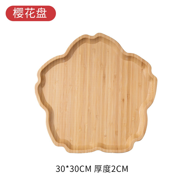 Eco Friendly Custom Shape Bamboo Divided Plate for Home