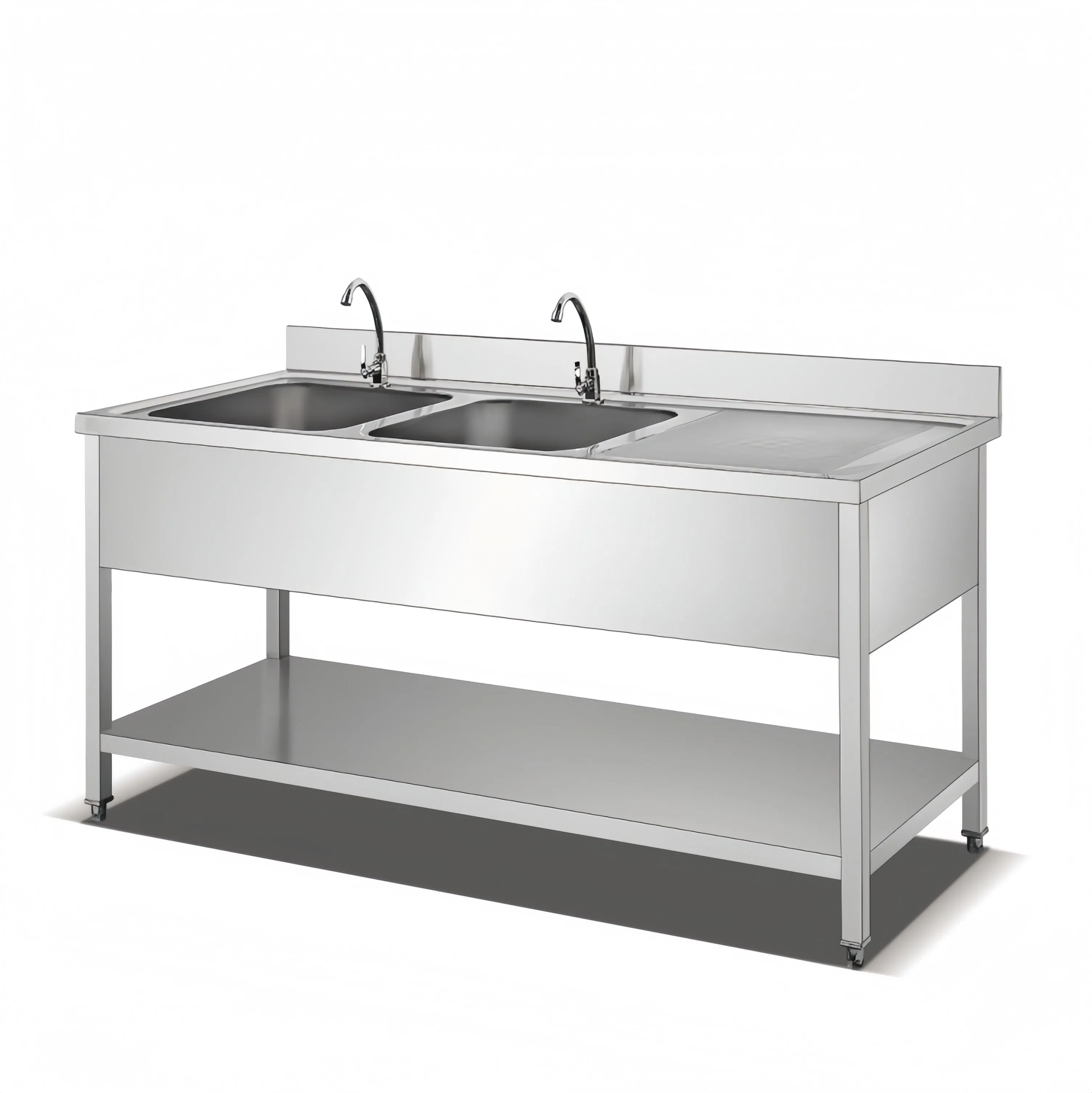 Workbench 304 Stainless Steel Sink for Hotel Commercial Kitchen Workstation Sinks
