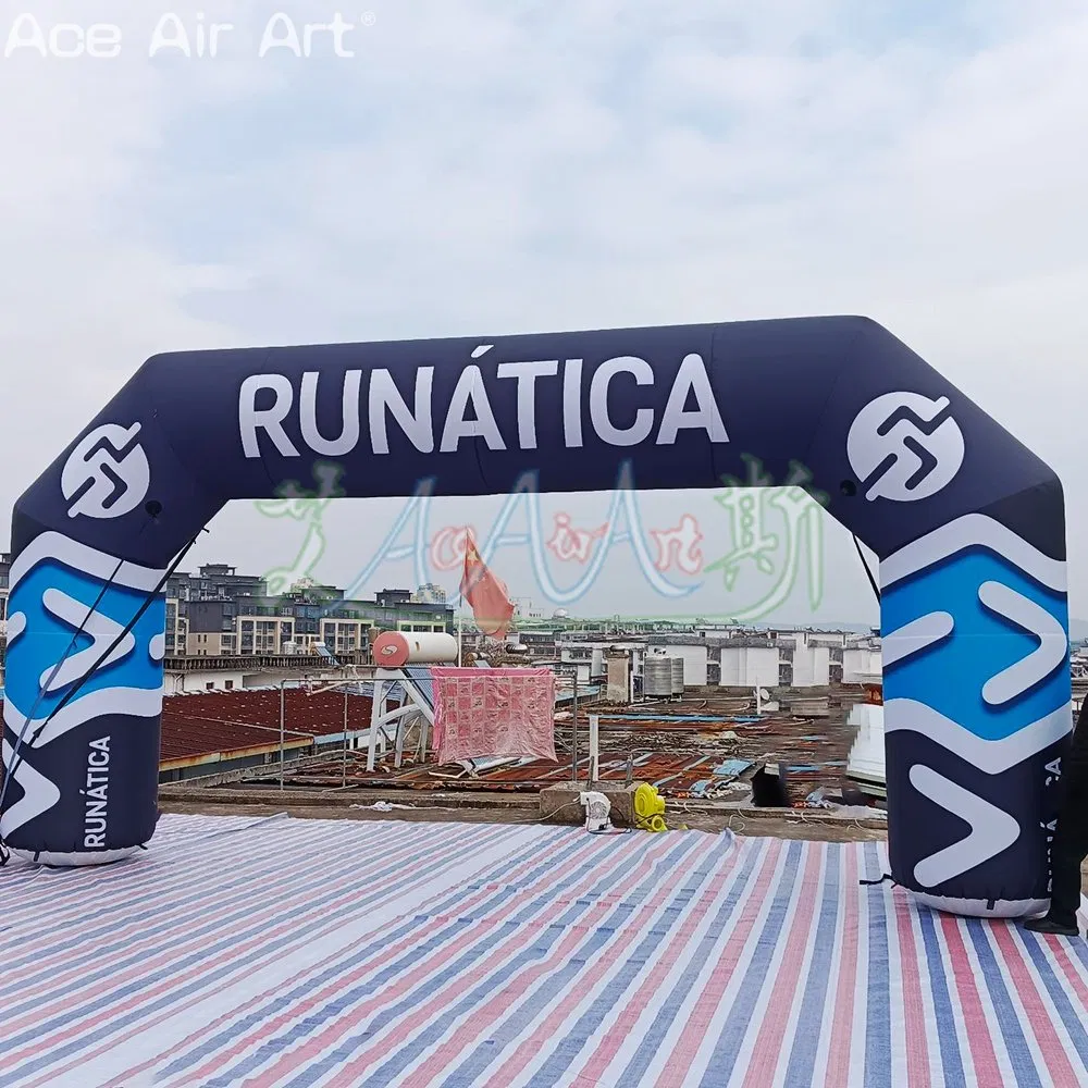 Customizable Patterned and Text-Printed Colored Inflatable Arches for Event Finish Lines
