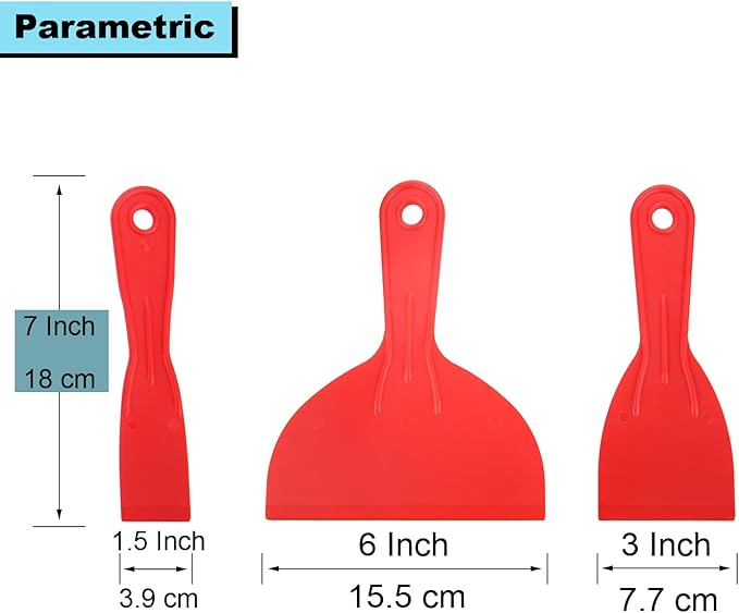 3-Piece Scraper Set Putty Knife, Plastic Paint Scraper, Plastic Scraper