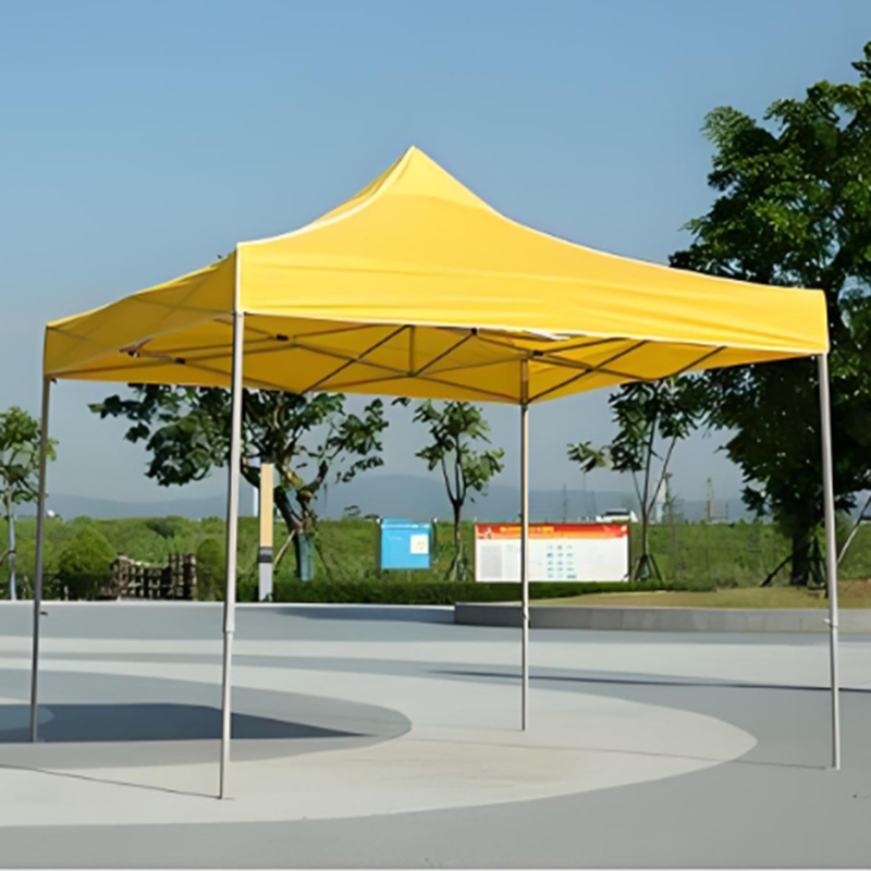 Oxford Fabric Canopy Tent Waterproof UV-Resistant Yellow Folding Outdoor Shelter for Market Trade Shows Events