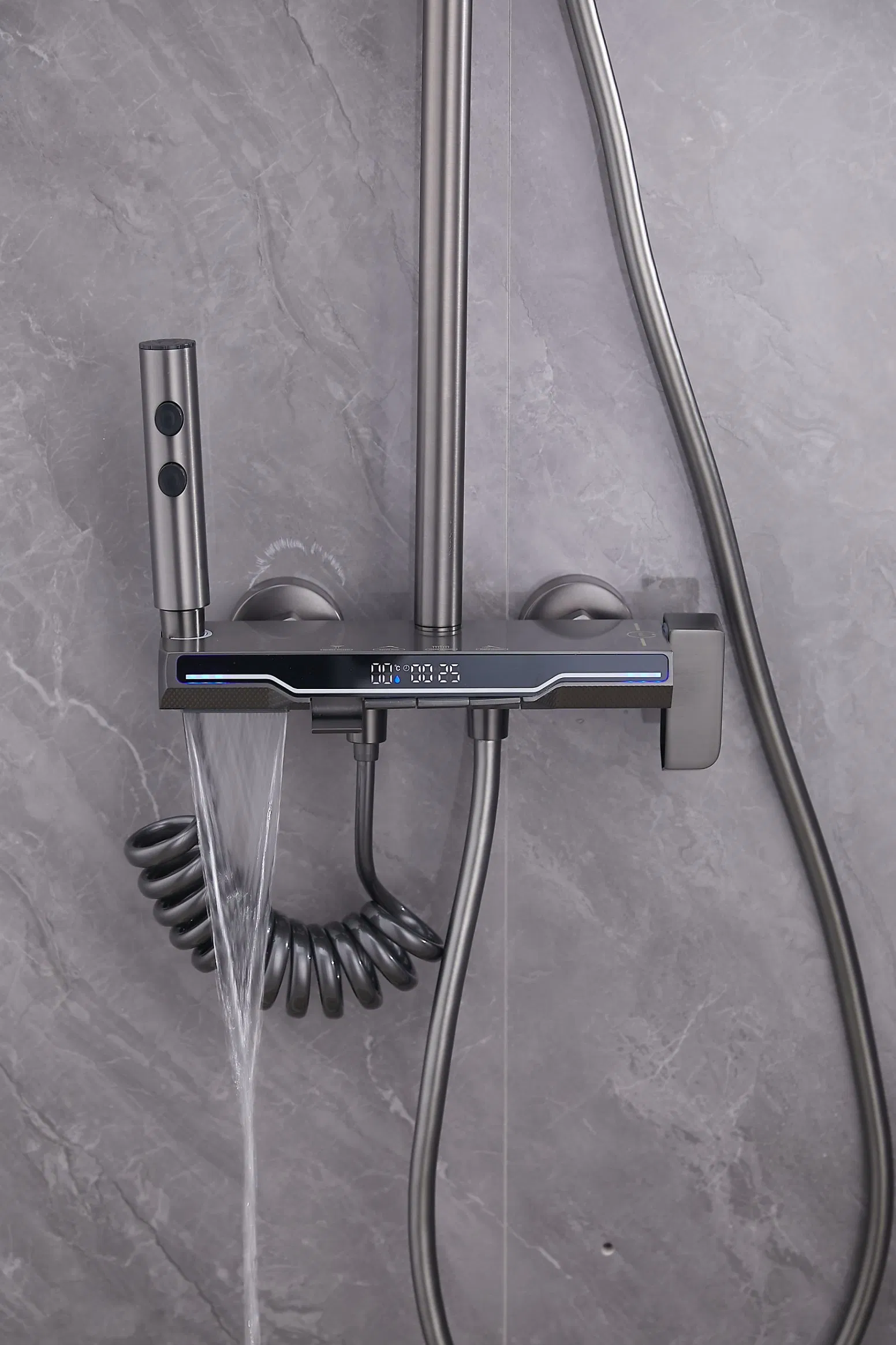 Bathroom Shower Set Shower Head with LED Light Smart Beautiful Faucet Rain Shower