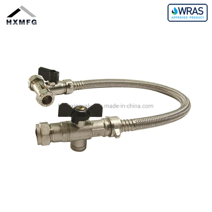 Wras Approve Full Range Stainless Steel Hose Brass Made Isolating Check Valve Filling Loop