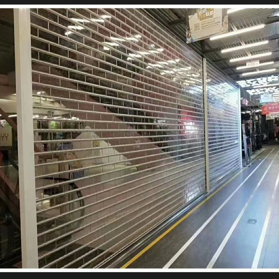 PVC Perspective Rolling Shutter Door for Your Shops Manual or Automatic Control