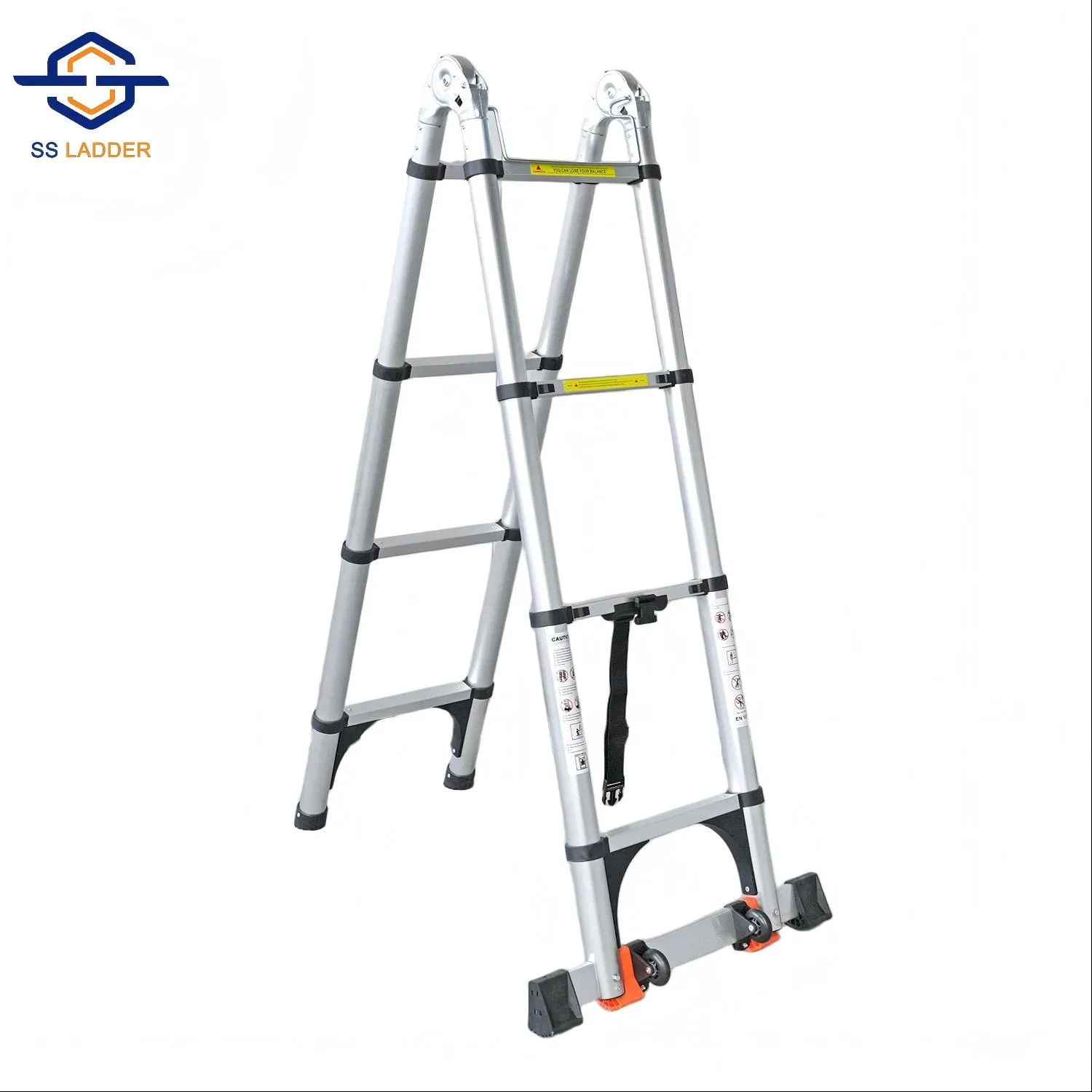 Made in China Robust & Stable Commercial Grade Aluminum Extendable a-Frame Ladder with Cheap Price
