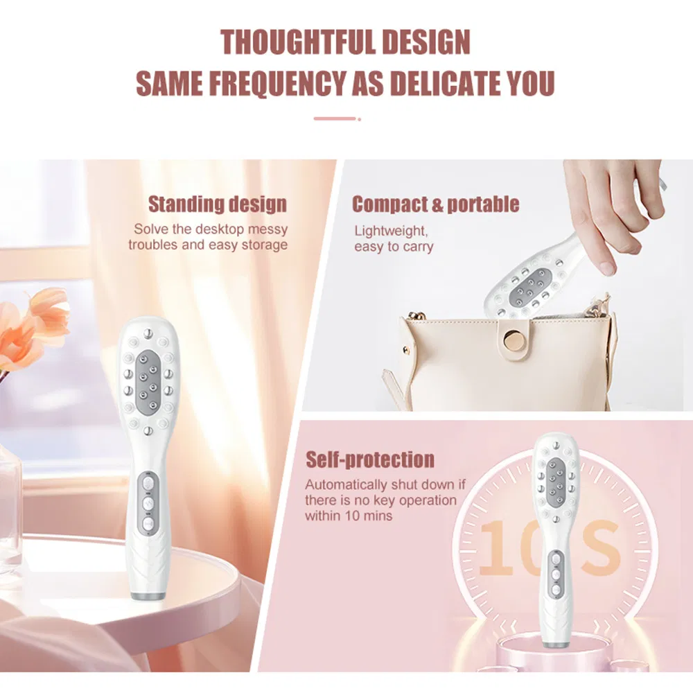 Anti-Static Hair Growth Comb – EMS Vibration Massager for Reduced Breakage & Stronger Strands