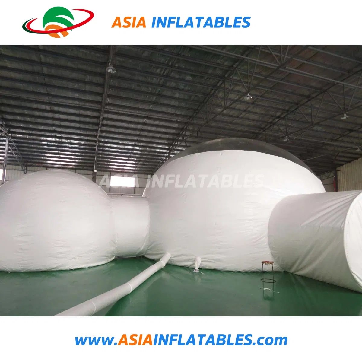 8m Camping Tent Inflatable Luxury Clear Bubble House with Hard Door