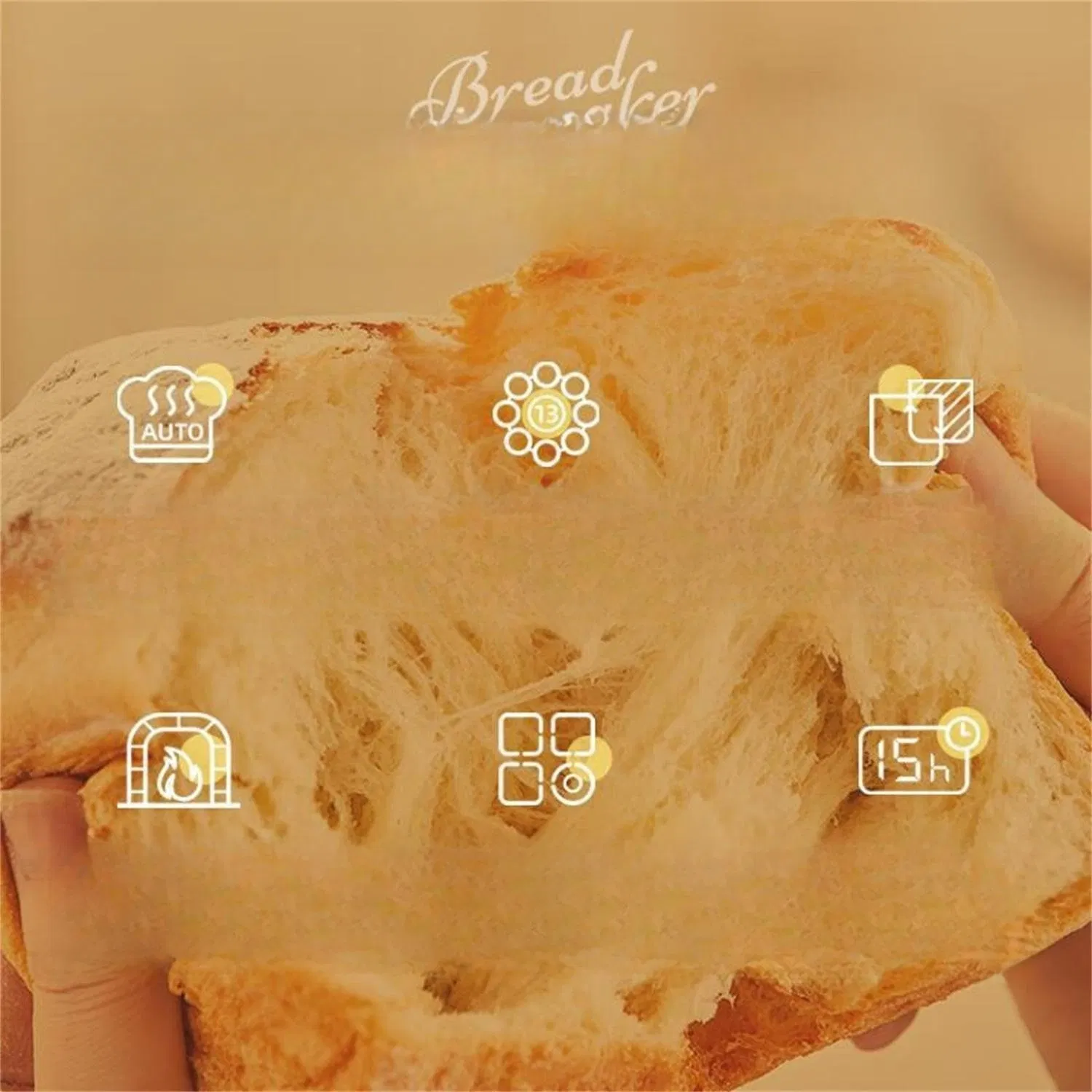 Automatic Kneading Dough Home Toaster Can Reserved Smart Bread Maker Machine