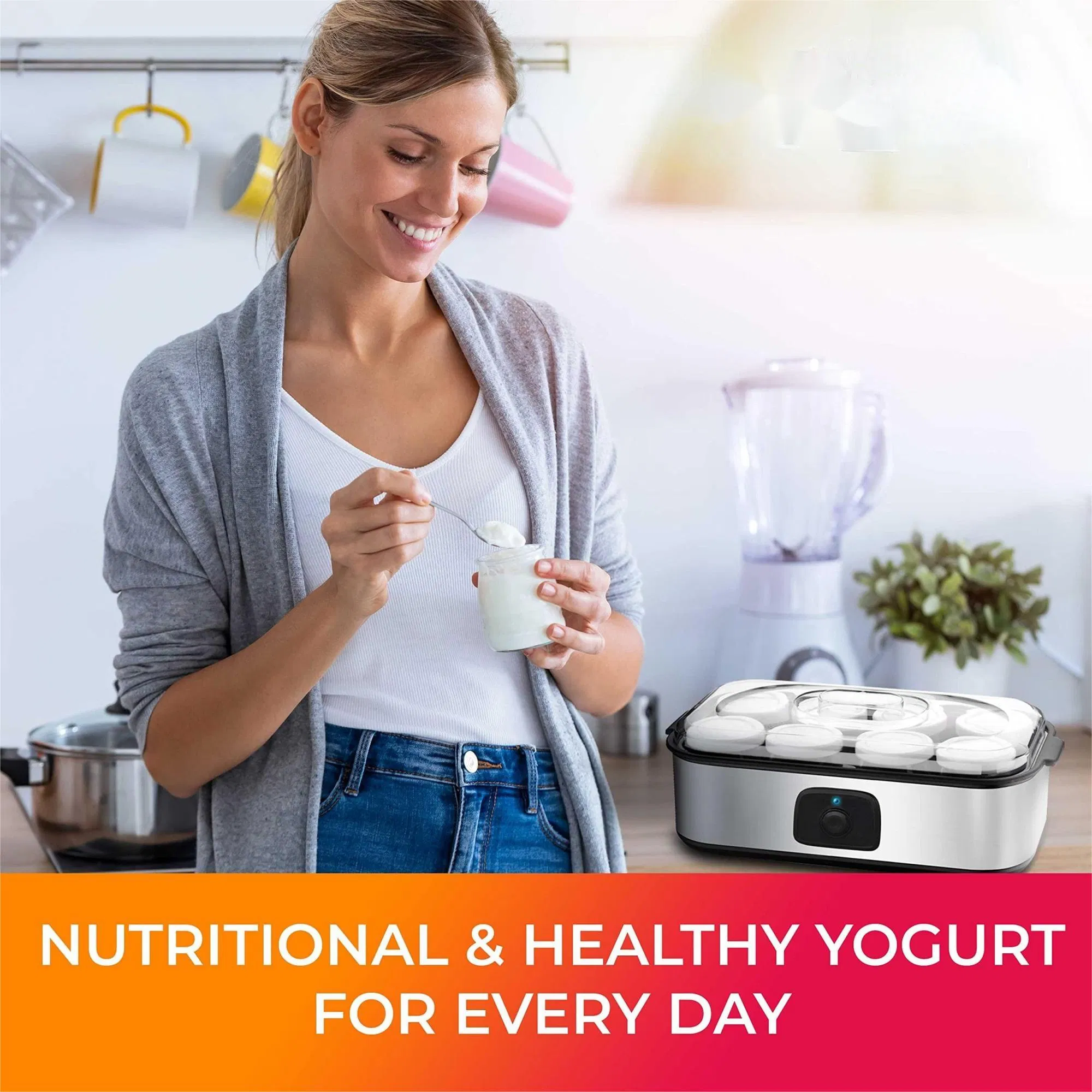 Sugar Free Options Sweetened Flavored Perfect Organic Display Greek Yogurt Machine Maker