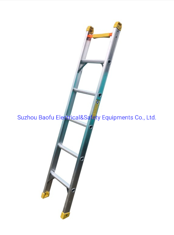 EN131 approved 5-step 2m aluminum single straight ladder