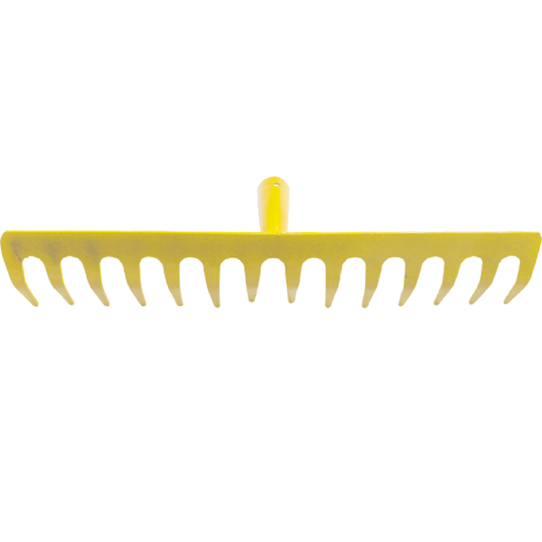 Hand Tool - Fixed Rake with Round Teeth, with Wooden Handle