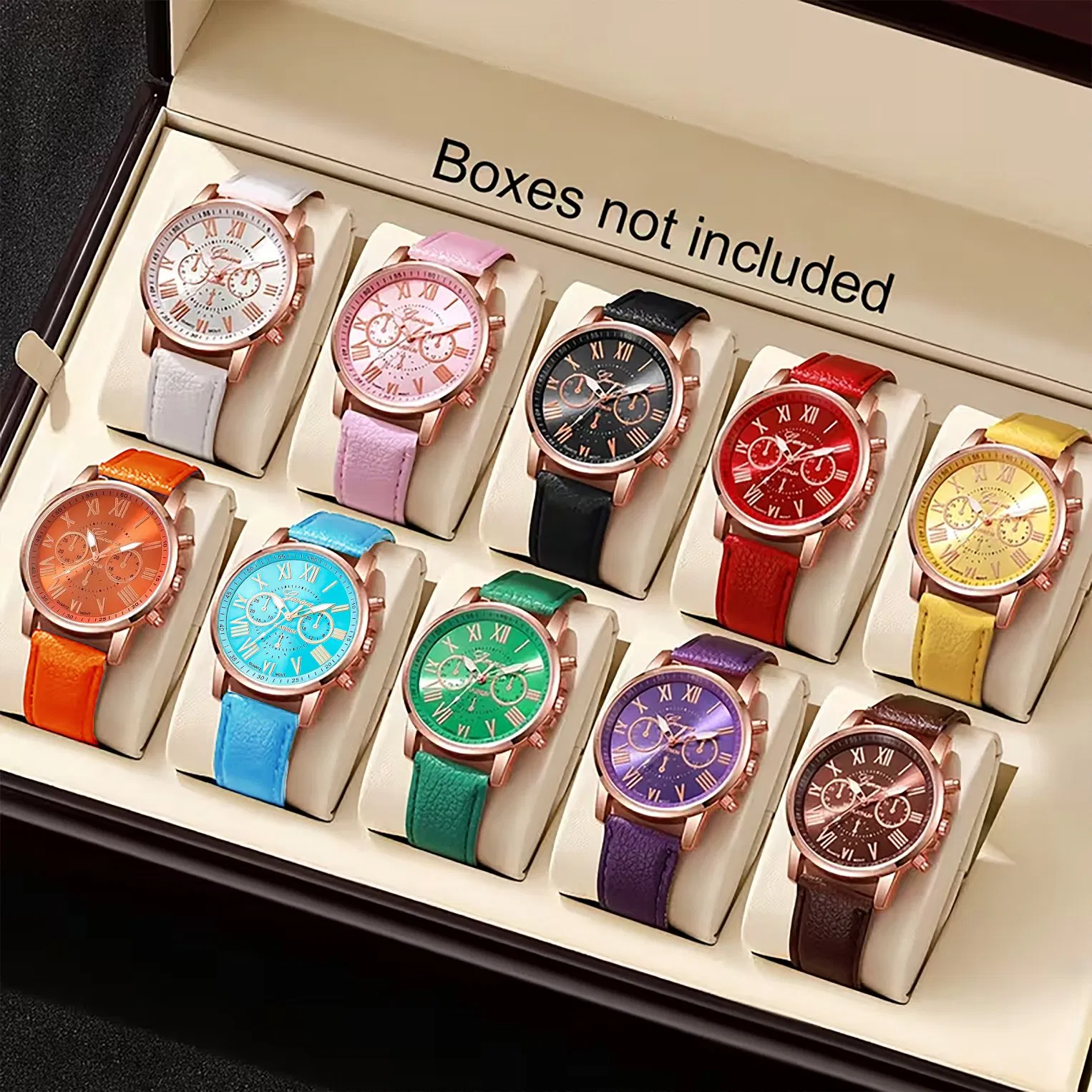 Multi-Colored Women's Casual Watch Set Exquisite Everyday Life