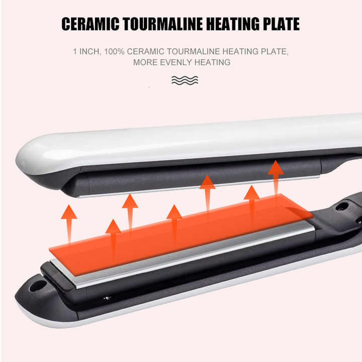 OEM Electric Wet and Dry Hair Straightener Flat Iron Plywood Multi-Speed Temperature Curling Iron