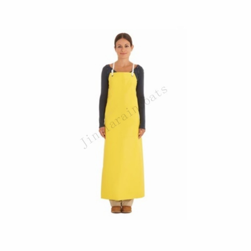 Custom Made Heavy Duty Butcher Abattoir Waterproof White PVC Polyester Apron PVC