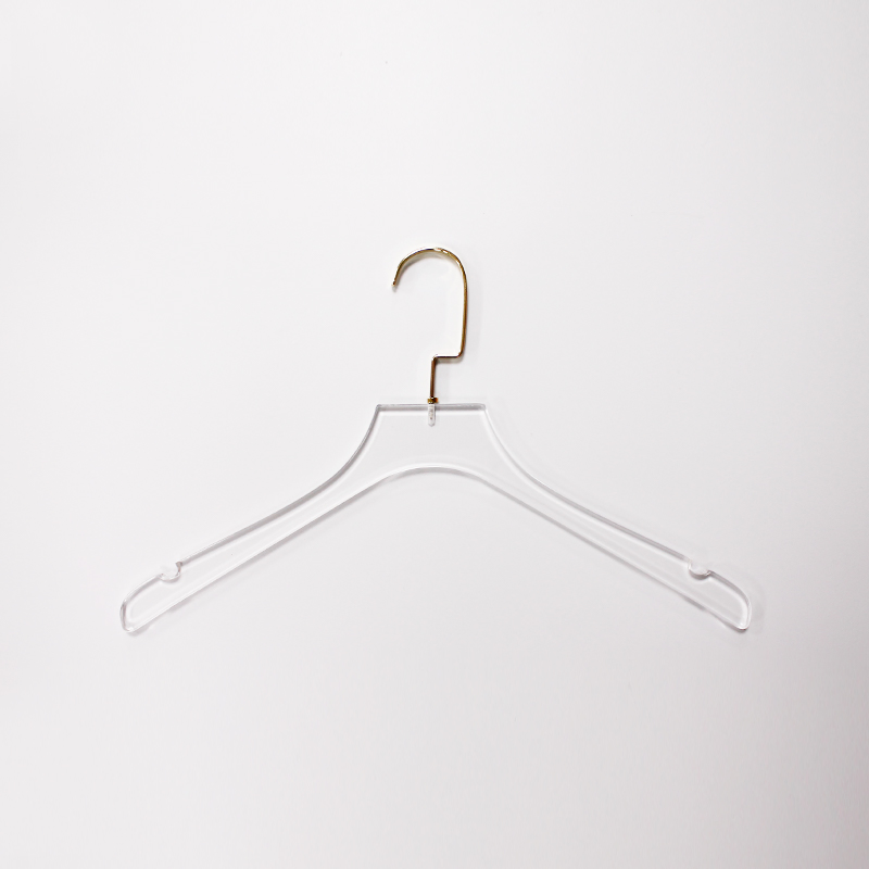 Custom Size Clear Acrylic Clothes Coat Dress Hanger with Logo