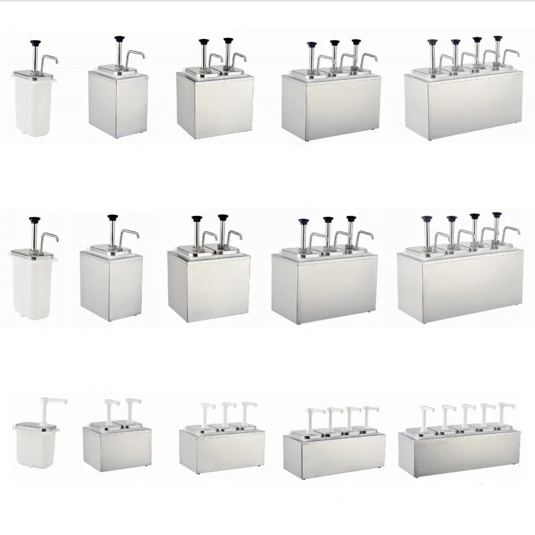 7 Quart Ketchup Dispenser Condiment Pump Station Stainless Steel Sauce Pump Dispenser