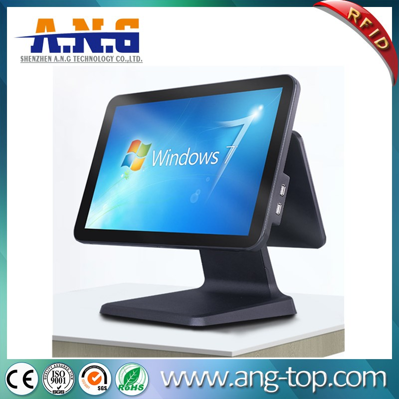 POS Machine 15.6 Inch Win10 Dual Screen Monitor Capacitive Touch Point-of-Sale Cashier Machine POS System for Retails
