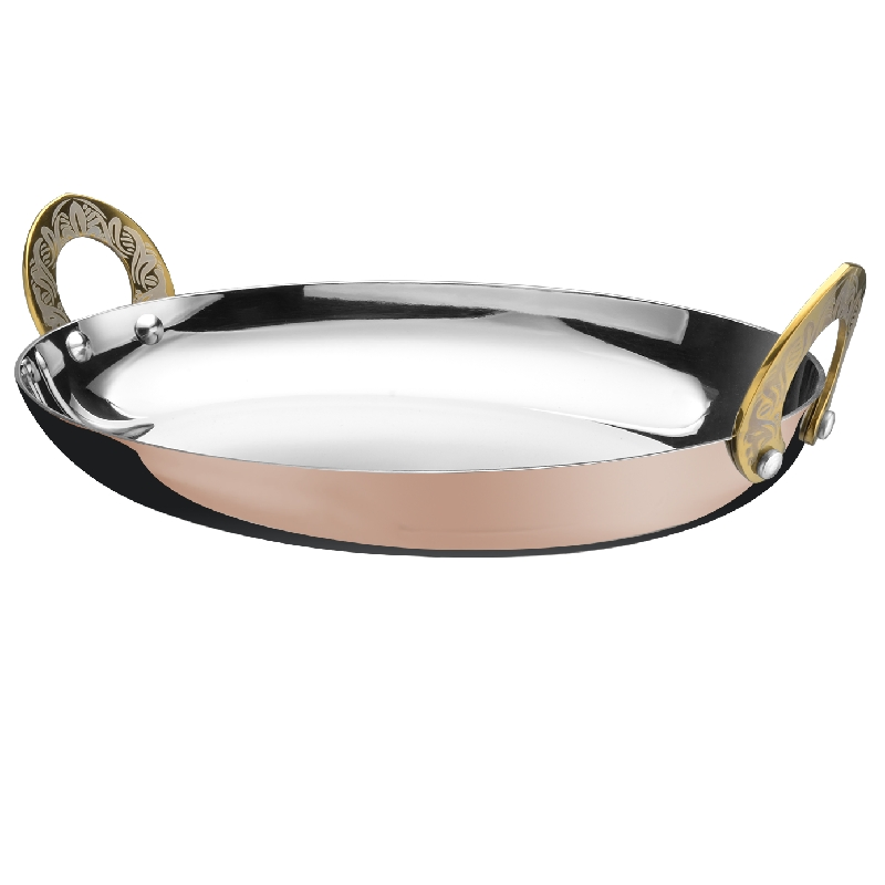 5 Star Hotel Restaurant Buffet Display Tabletop Saucepan Pot Copper Oval Pan