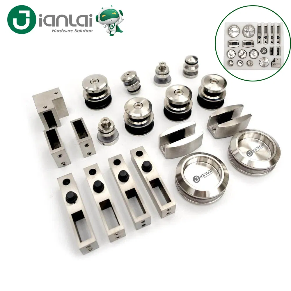 Stainless Steel Tempered Shower Glass Door Sliding Open Door Kit Shower Enclosure