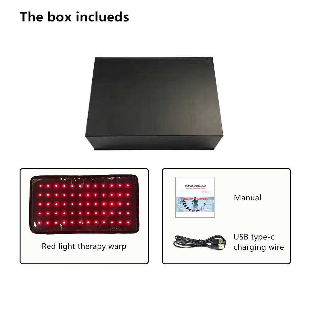 Rechargeble Arm Wrap 660nm 850nm Red Light Therapy Pad 17X32cm