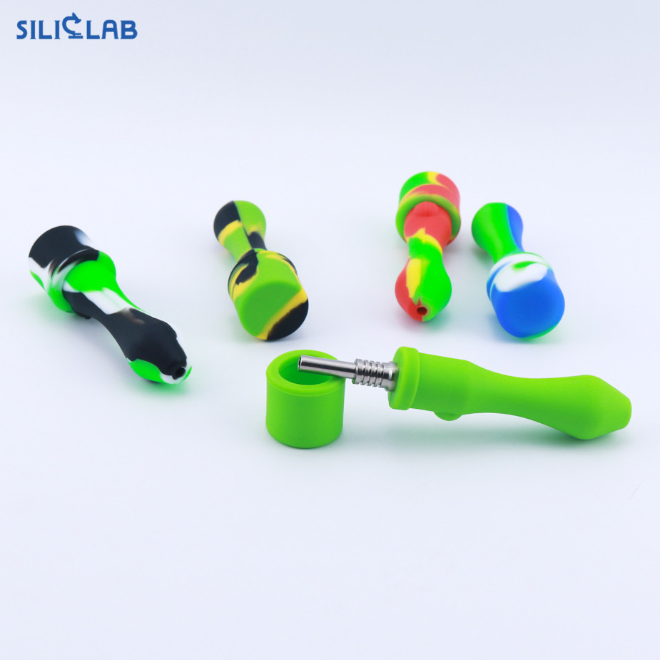 10mm Titanium Nail DAB Rig Oil Wax Smoking Pipe Silicone