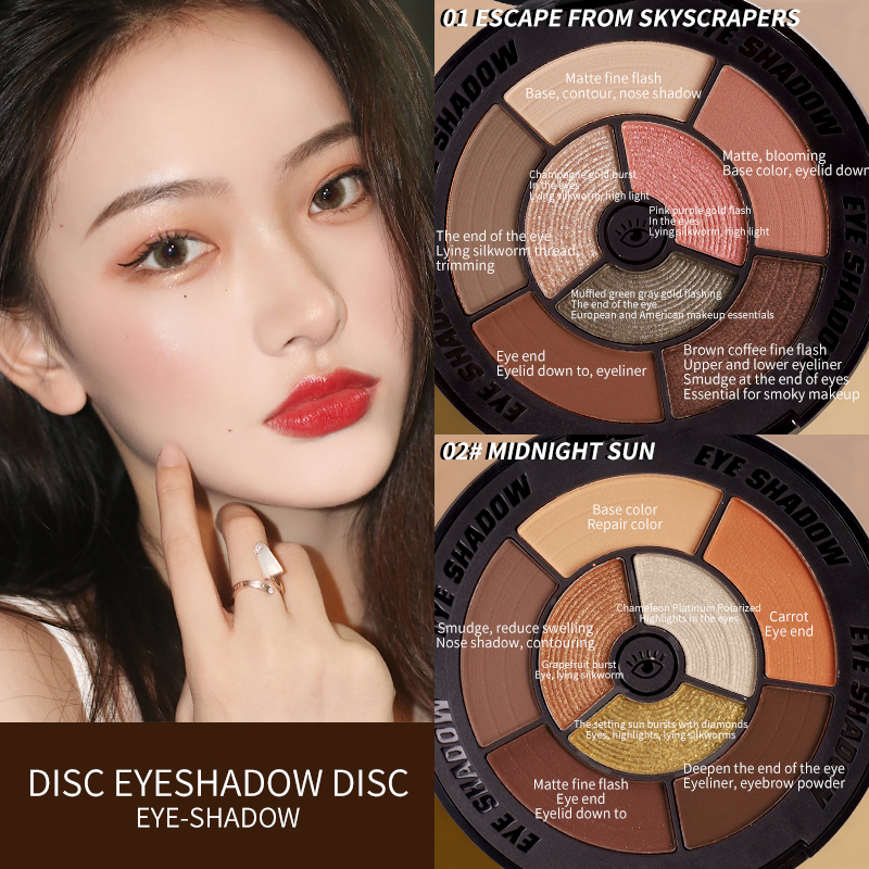 Women Makeup Set 8 Colors High Pigment Lasting Nude Glitter Eyeshadow
