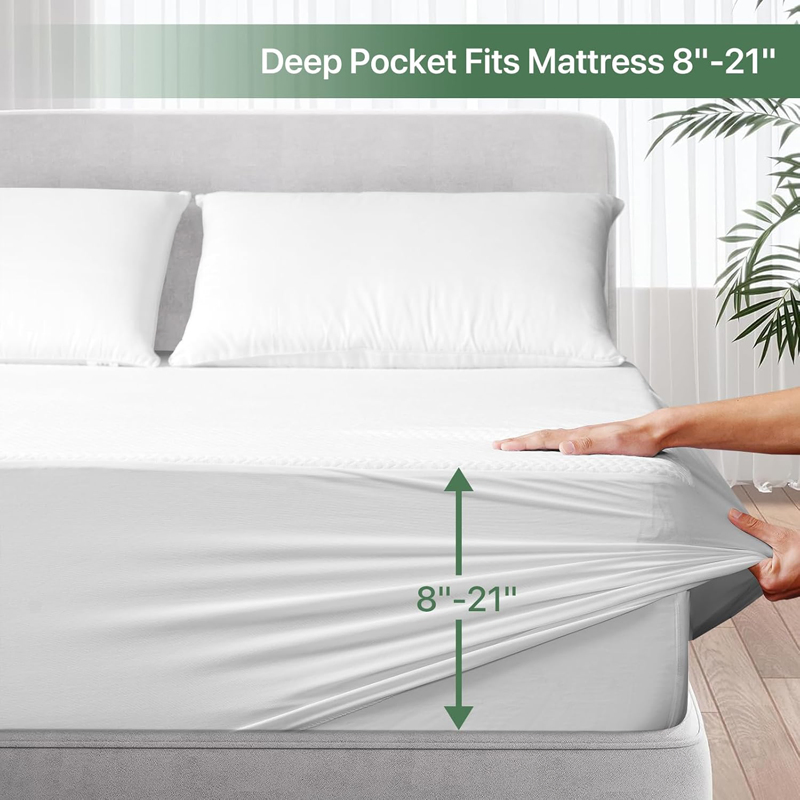 3D Air Fabric Waterproof Mattress Protector Pad Cooling Breathable Bed Mattress Cover