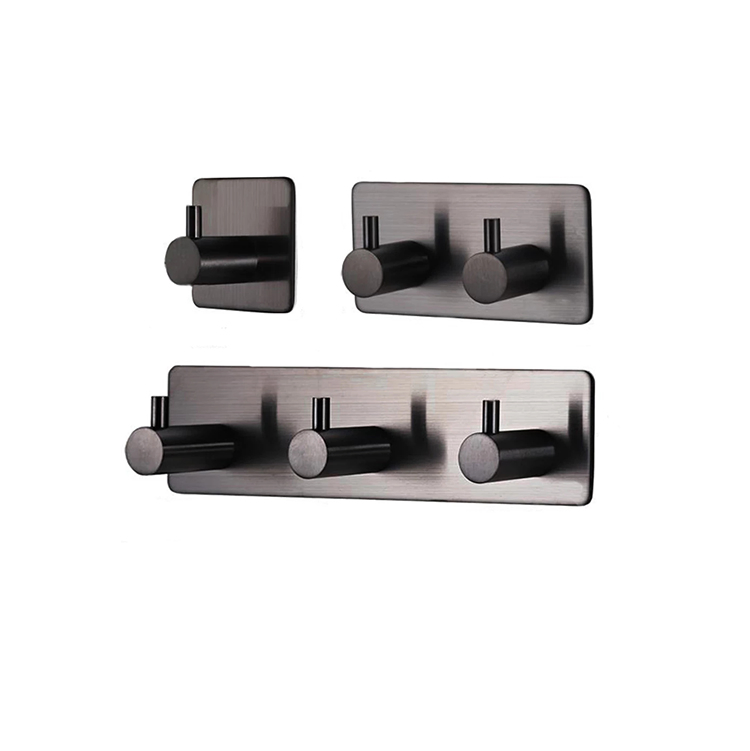 Крючок для одежды квадратный матовый черный