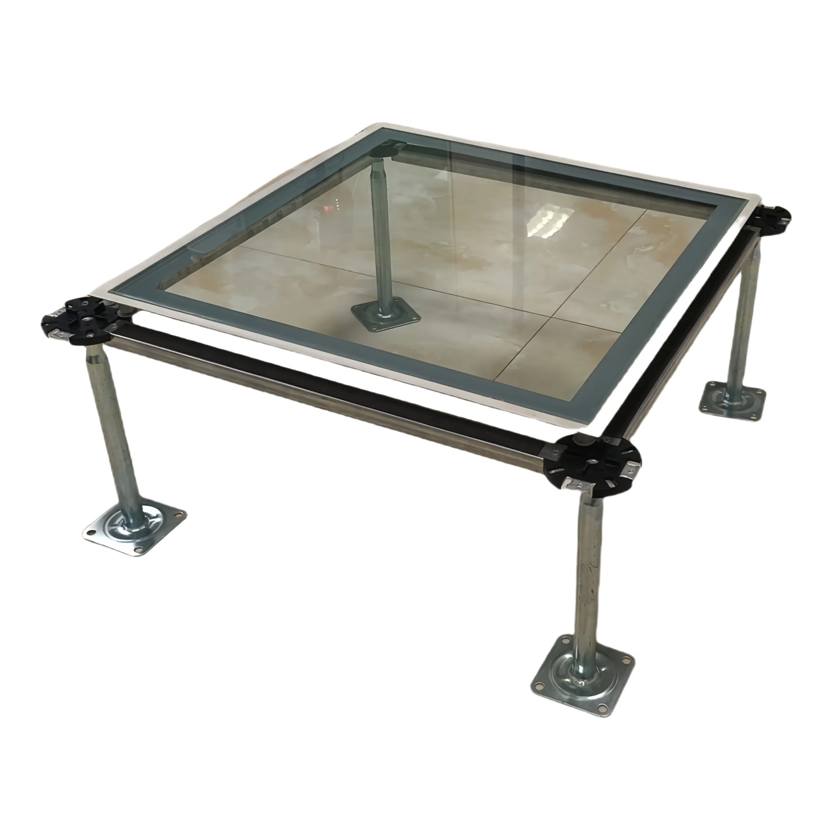 Lingding Efficient 12mm Anti-Corrosive Glass Raised Floor for Industrial Spaces
